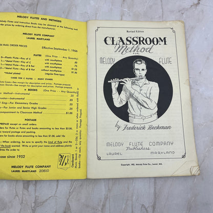 1952 Classroom Method for the Melody Flute Frederick Beckman TF5-L2