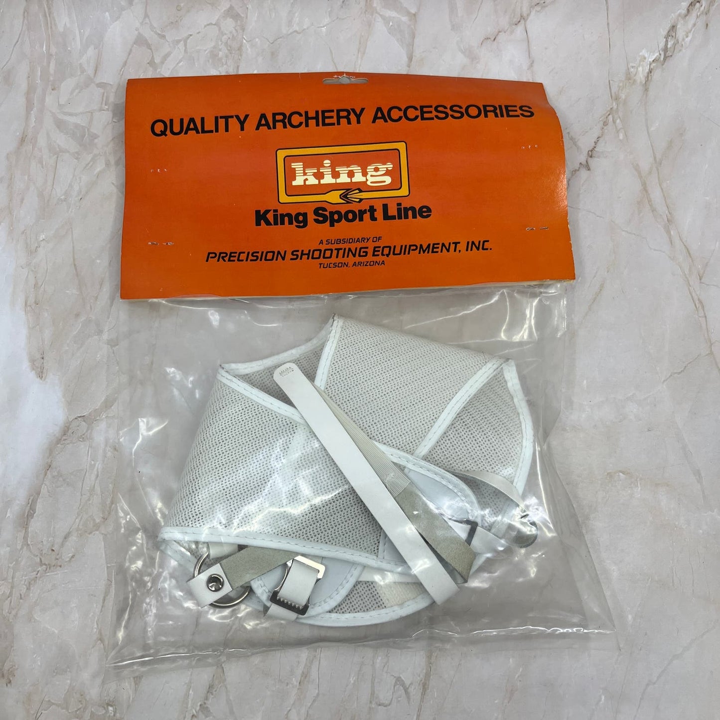 1970s King Sport Line 4400ws King Archery Chest Protector White in Package TD5-2