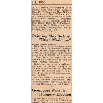 Mr & Mrs William Yokie 50th Wedding Anniversary 1935 Minneapolis Article AE7-N4
