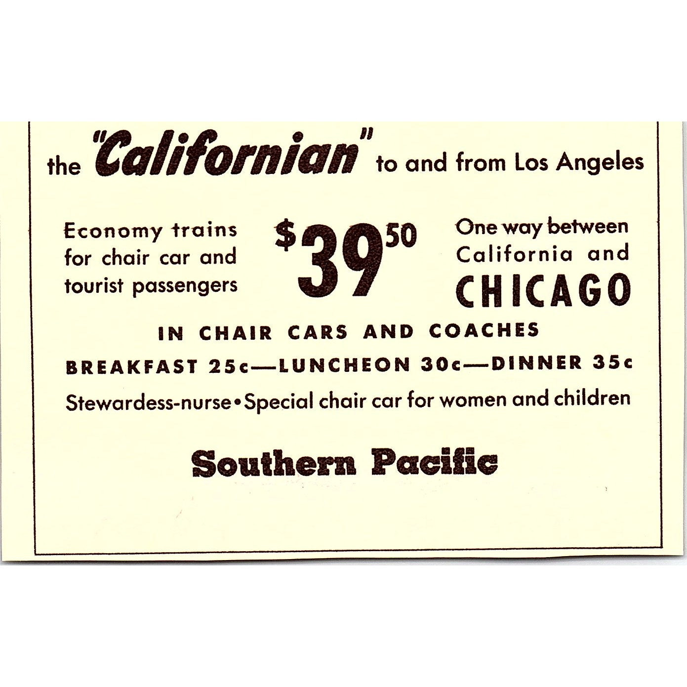 The Fairmont San Francisco Nob Hill Geo. D. Smith CA 1940 Ad AG1-M7