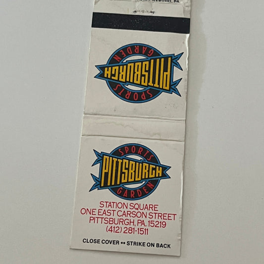 Pittsburgh Sports Garden Station Square Pittsburgh Vintage Matchbook TB6-MB2-4
