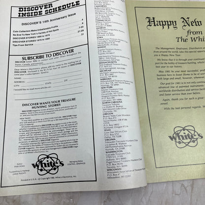 1980 4th Quarter White's Electronics Discover Newsletter Metal Detectors M19
