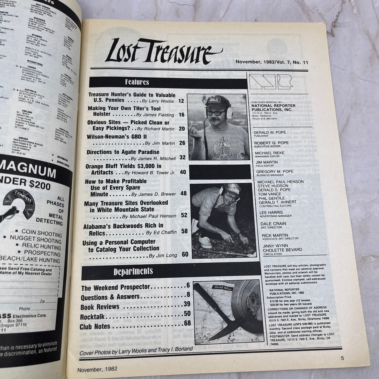 1982 Nov - Lost Treasure Magazine - Treasure Hunting Gold Prospecting M15