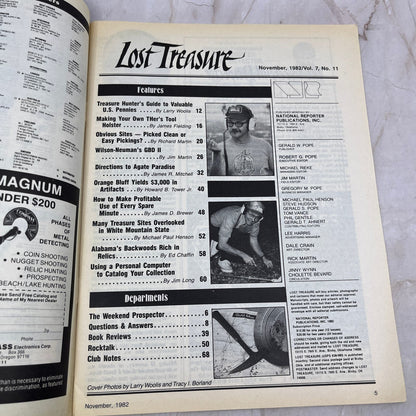 1982 Nov - Lost Treasure Magazine - Treasure Hunting Gold Prospecting M15