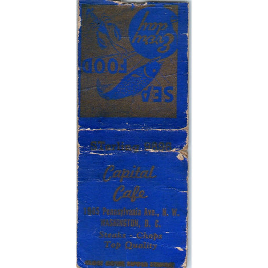 Capital Cafe Washington DC Vintage Matchbook Cover SD4-Y3