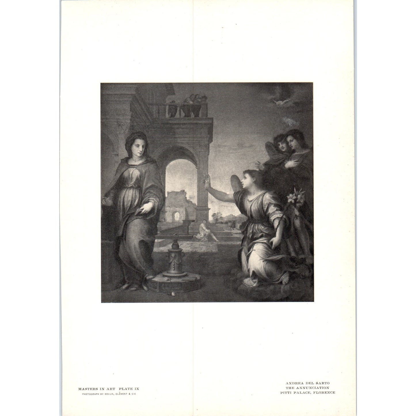 The Annunciation - Andrea Del Sarto c1905 Art Print D15