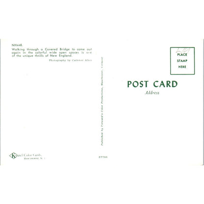 New England NH448 Covered Bridge Postcard PB12