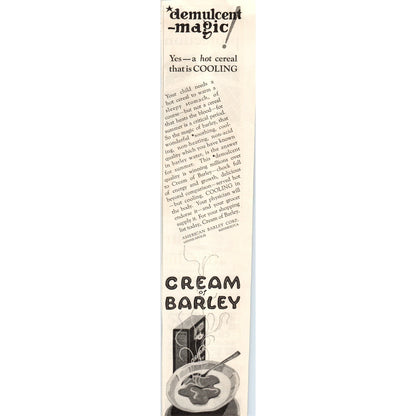 Cream of Barley American Barley Corp Minneapolis 1928 Original Advert FL6-8
