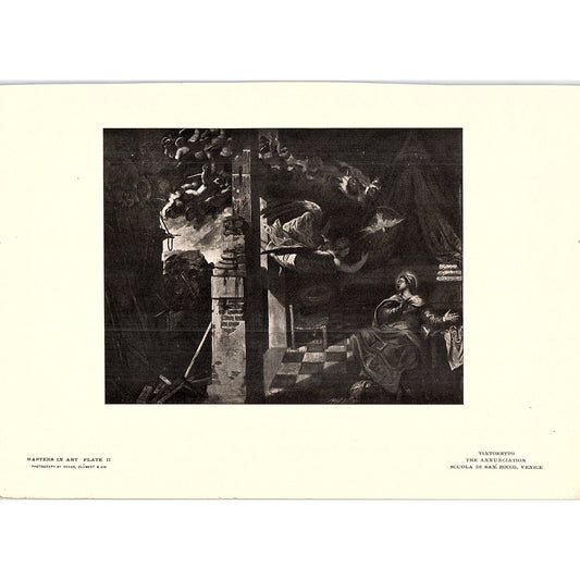 The Annunciation - Tintoretto - 1902 Litho Art Print AF4-12