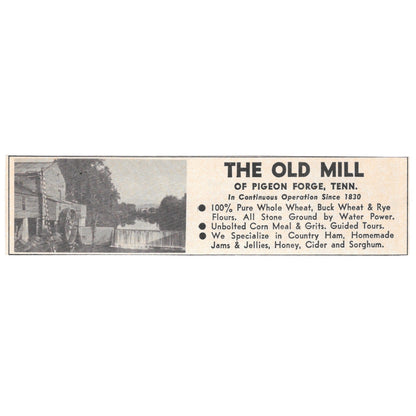 The Old Mill of Pigeon Forge TN 1973 Magazine Ad AD8-B9