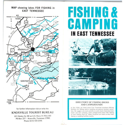 1970s Fishing & Camping in East Tennessee Directory Travel Brochure AF7-E2