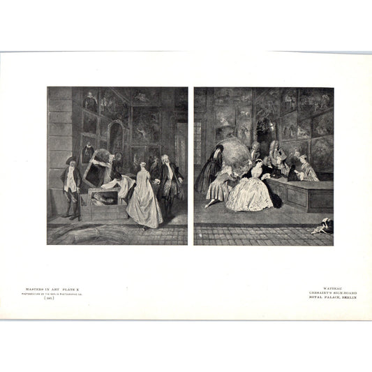 Gersaint's Sign-Board - Watteau c1905 Art Print D13