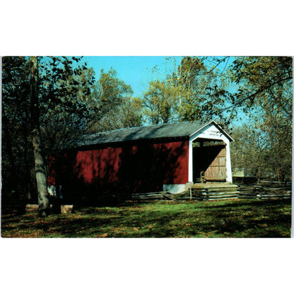 Beeson Bridge Parke County Indiana #38 Covered Bridge Postcard PB10