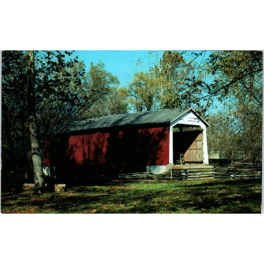 Beeson Bridge Parke County Indiana #38 Covered Bridge Postcard PB10