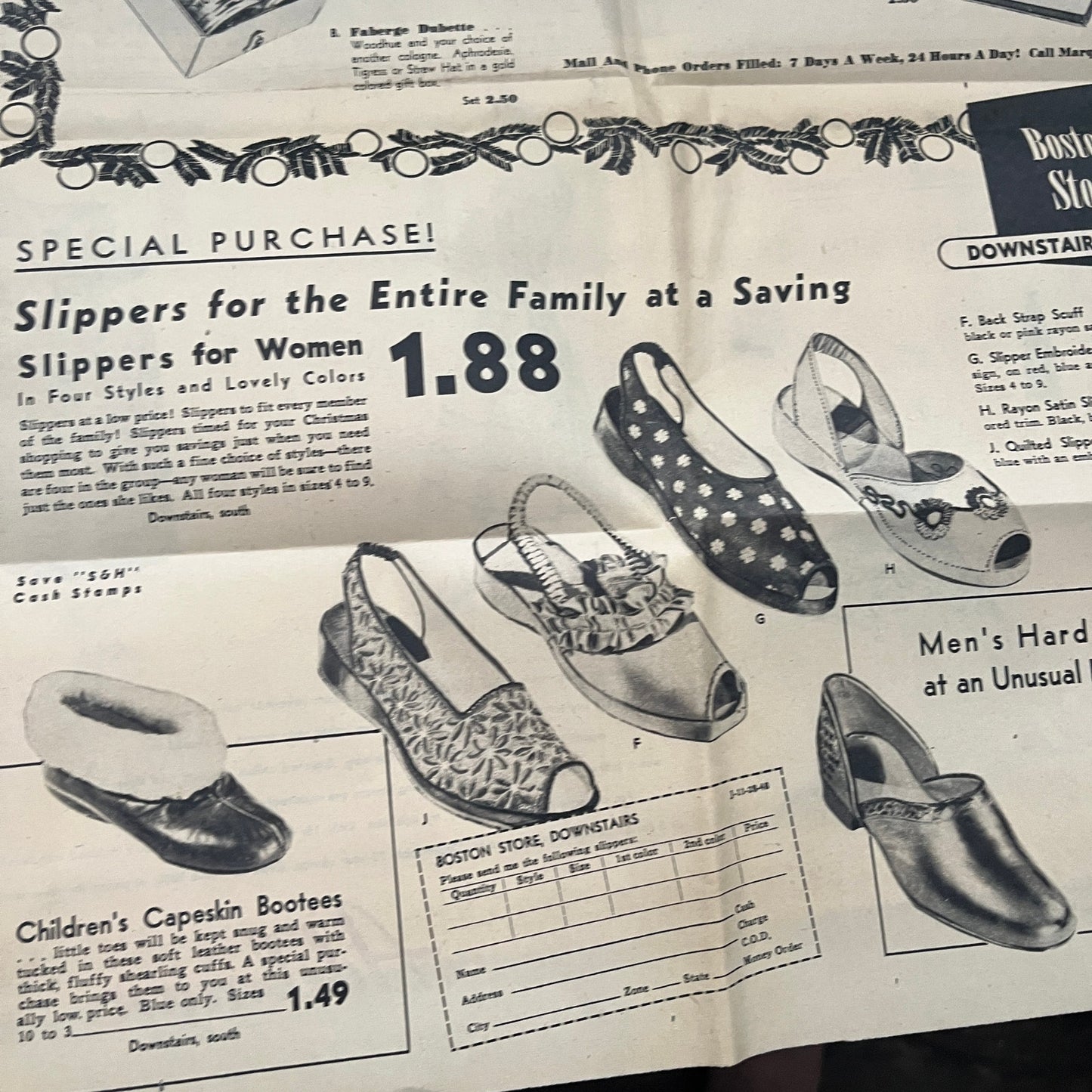 Boston Store Milwaukee WI Christmas Sale Shoes Makeup 1948 Ad AG3-3