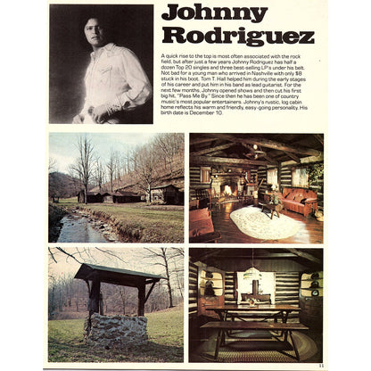 Bobby Bare - Johnny Rodriguez Double Sided Bio & Home 1977 Photo Print AF3-6