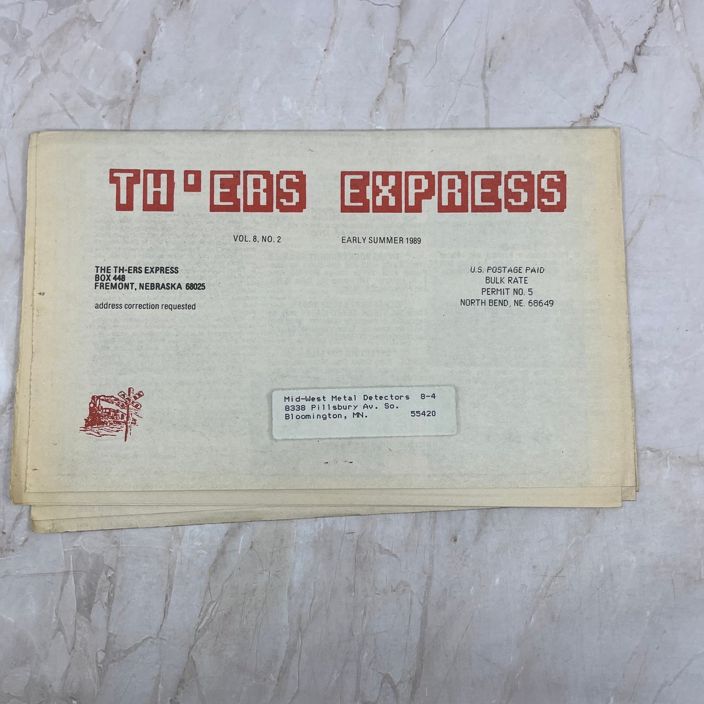 1989 Vol 8 No 2 TH-ers Express Treasure Hunting Newspaper Fremont NE M20