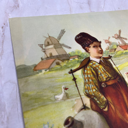 Vintage Art Print Dutch Boy 8x10 F. VonVrooland TI9-P4