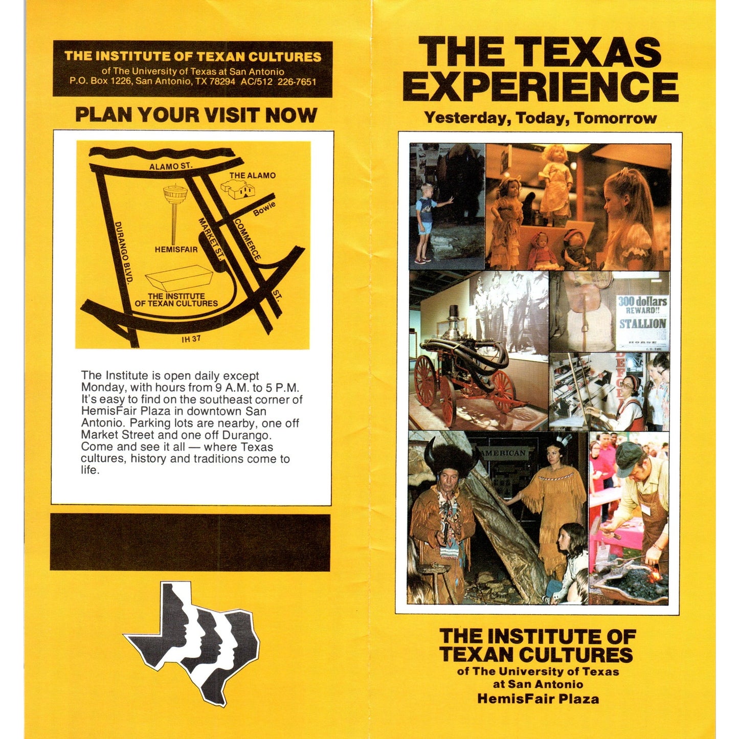 1980s Institute of Texan Cultures University of Texas San Antonio Brochure TF4BC