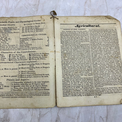 1870 Agricultural Almanac Lancaster PA John Baer’s Sons TF5