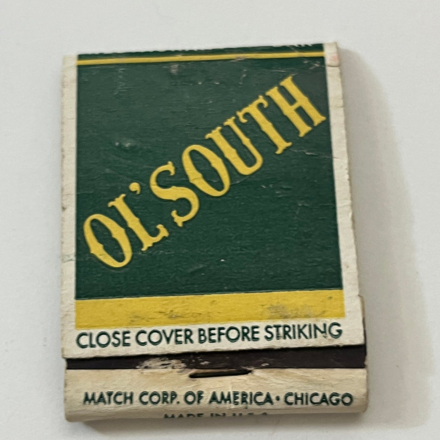 Ol' South Restaurant Dixie Terminal Bldg Cincinnati Matchbook Cover TB6-MB1-3