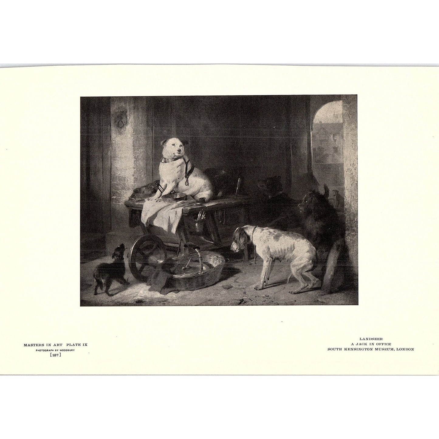 A Jack in Office - Landseer - 1904 Litho Art Print AF5-2