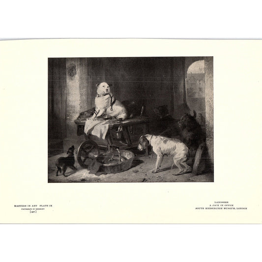 A Jack in Office - Landseer - 1904 Litho Art Print AF5-2