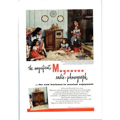Du Mont Hampshire Cabinet Television TV Teleset - Vintage Magazine Ad D20