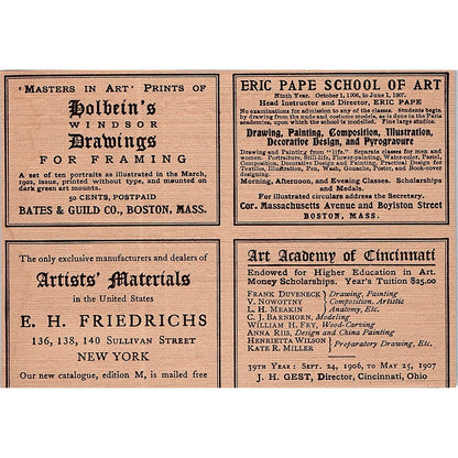 M. Knoedler & Co Paintings 5th Ave New York - 1906 Ad AF5-3