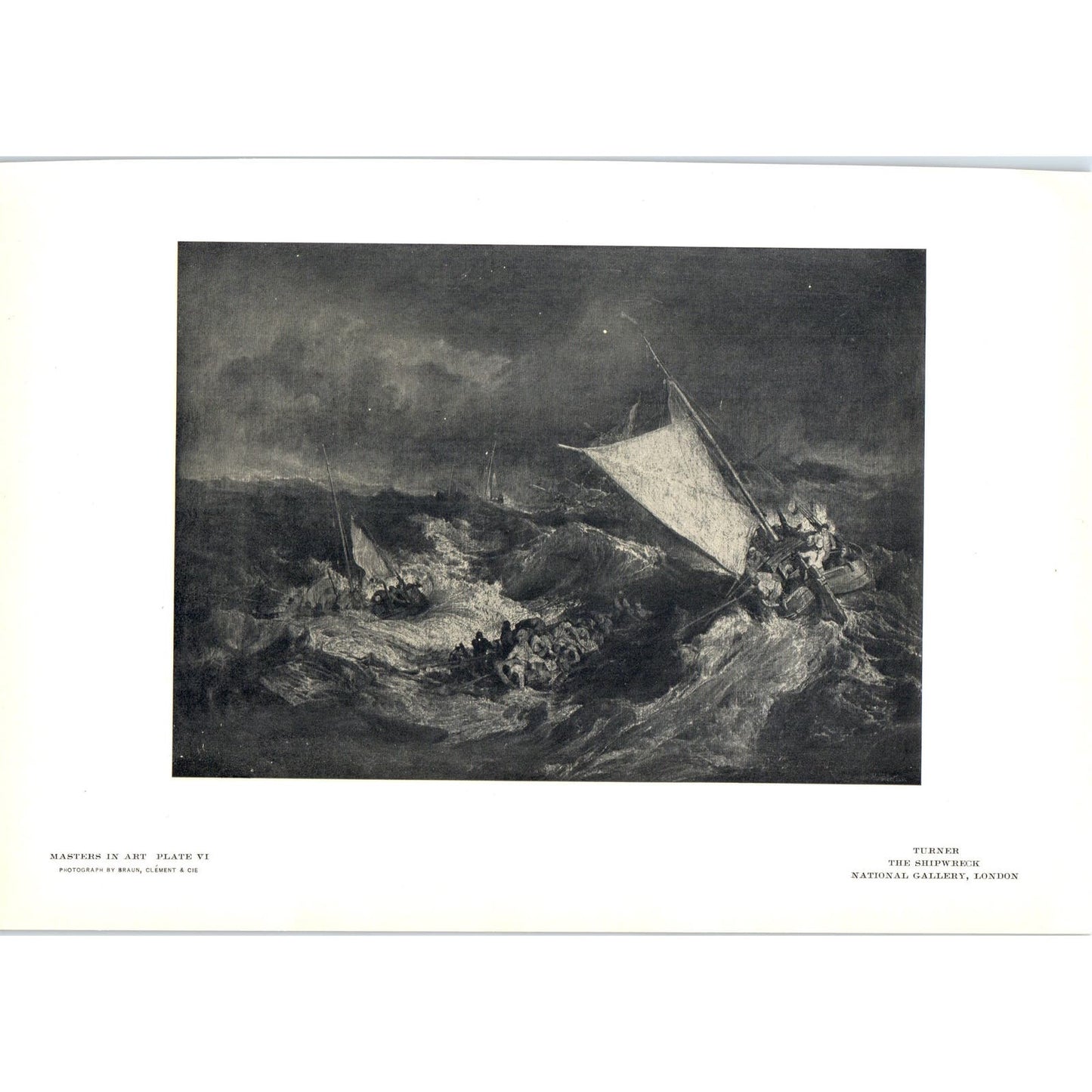 The Shipwreck - Turner c1905 Art Print D12
