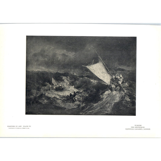 The Shipwreck - Turner c1905 Art Print D12