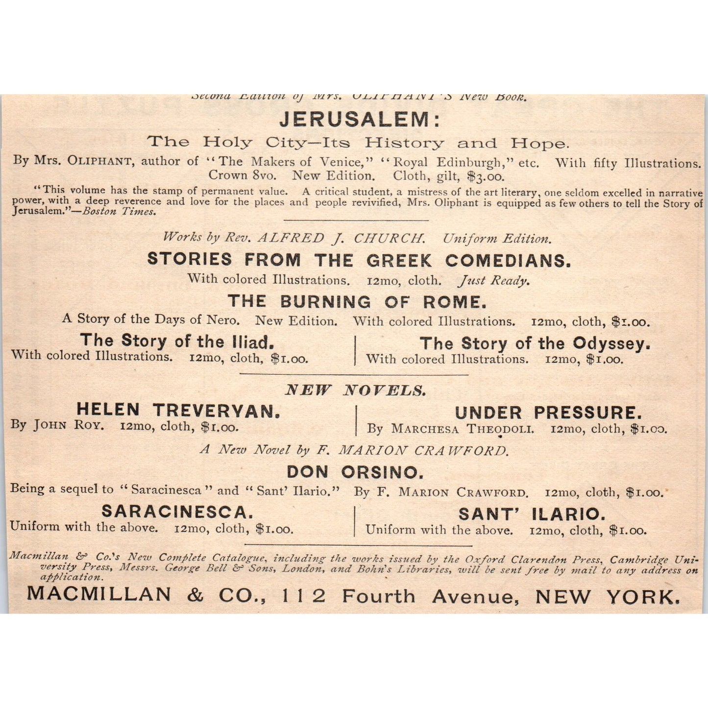 The Great Divide Cross Puzzle Denver Colorado 1892 Magazine Ad AB6-SM2