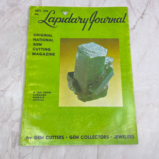 1245 Gram Carnaiba Emerald Crystal - Lapidary Journal Magazine - Sep 1970 M24
