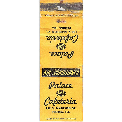 Palace Cafeteria AAA Peoria IL Vintage Matchbook Cover SC7-Y11