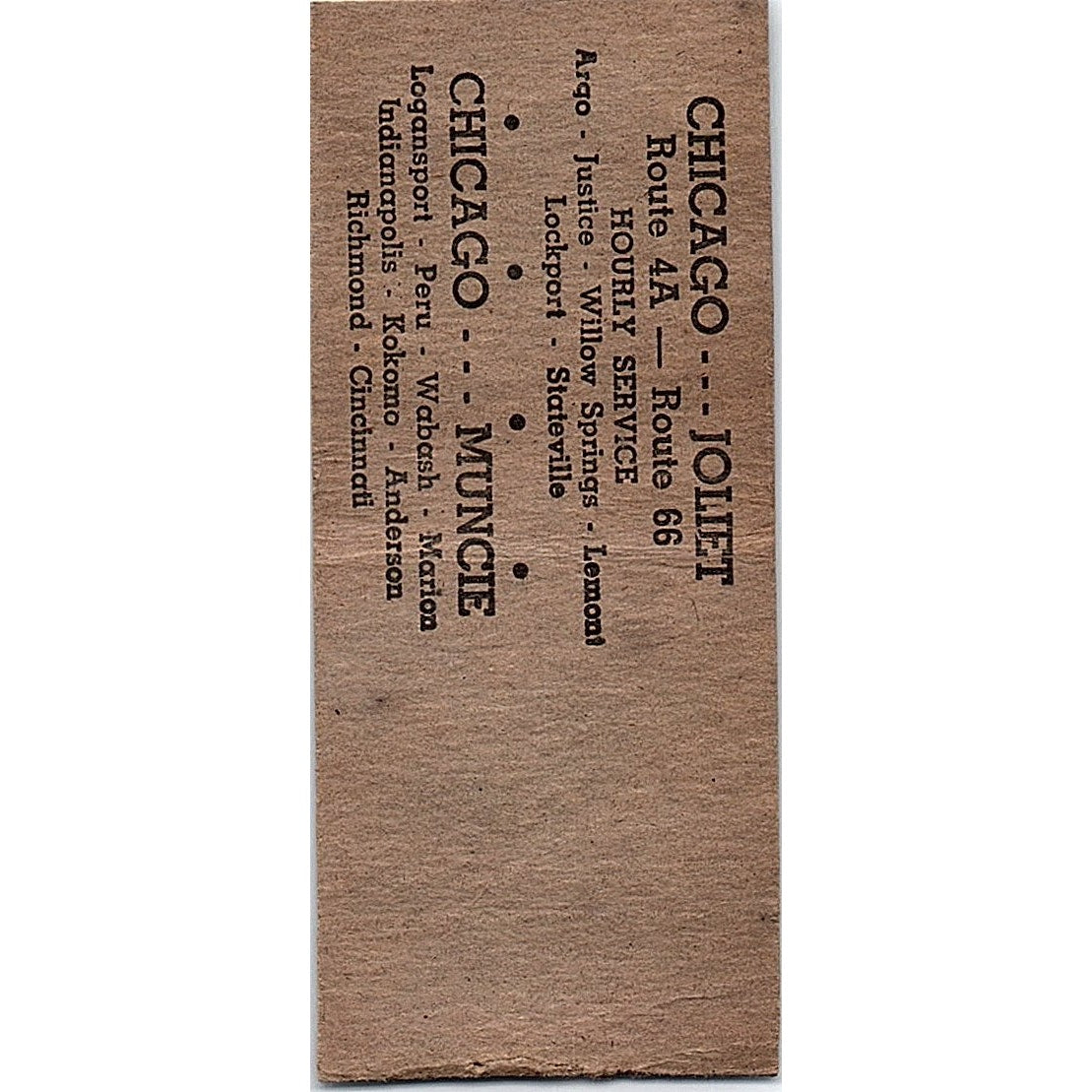 Bluebird Bus Systems Chicago Joliet Muncie Vintage Matchbook Cover SC7-Y7