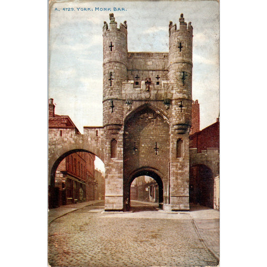 1913 York: Monk Bar Vintage Original Postcard PD3
