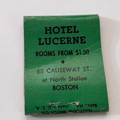 Cafe Lucerne John B Piscopo Hotel Lucerne Boston Vtg Matchbook Cover TB6-MB1-6