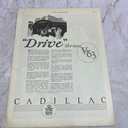 Cadillac V-63 Automobile Detroit MI 1924 Magazine Ad FL6-11