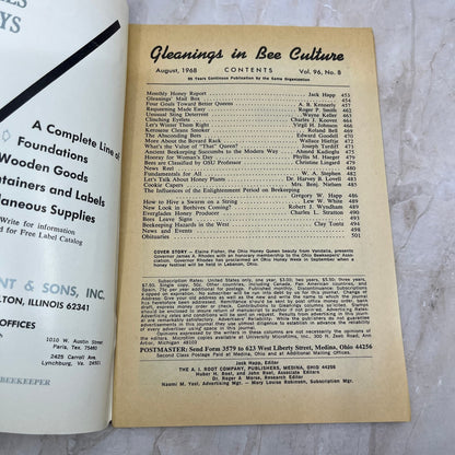 1968 August Gleanings in Bee Culture Magazine Bees Beekeeping Honey TD7