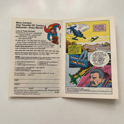 1985 M.A.S.K. Kenner Mini Comics Booklet #1 Flaming Beginnings Mask TK3-CC1