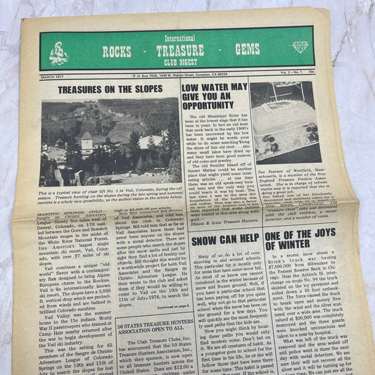 1977 Mar - International Treasure Club Digest - Treasure Hunting Gems Rocks M18