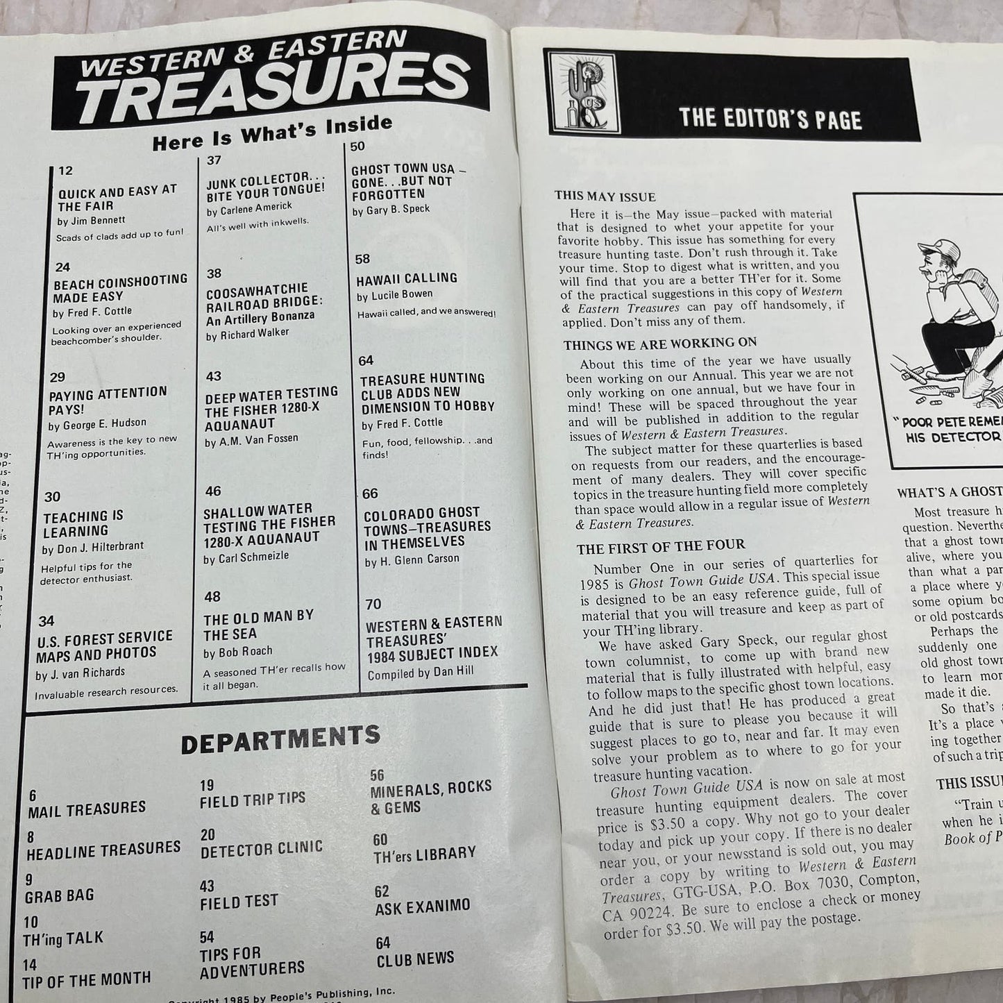 1985 May - Western & Eastern Treasures Magazine - Treasure Hunting Gold M12