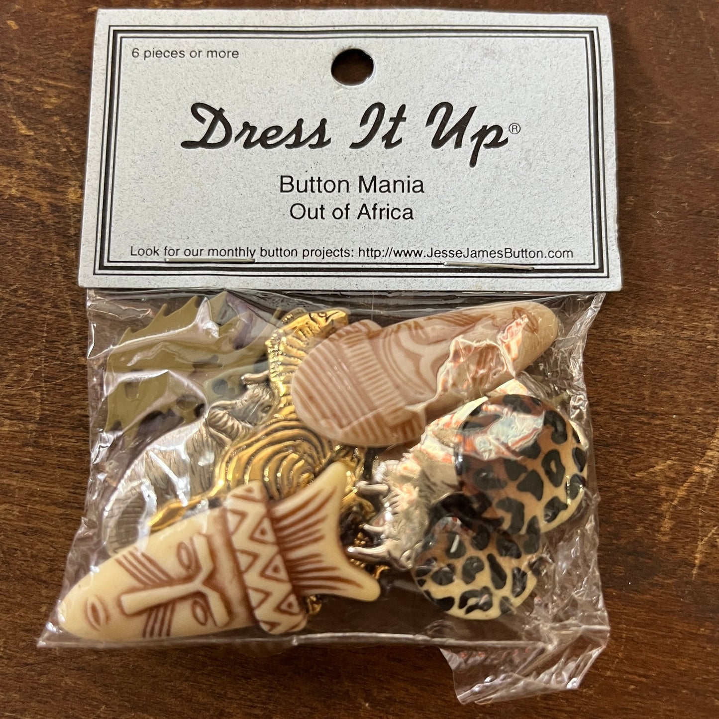 African Tribal Buttons Jesse James Co Dress It Up Out of Africa #370 NIP SB7