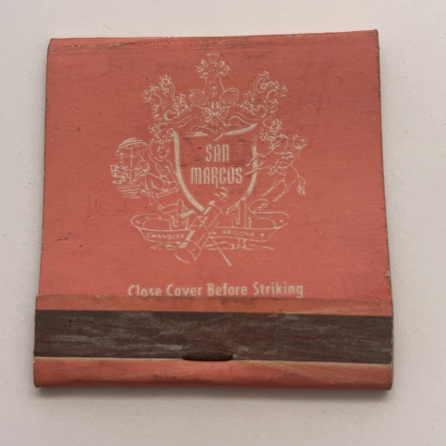 The San Marcos Hotel John H. Quarty Chandler AZ Vintage Matchbook Cover TB8-MB-6