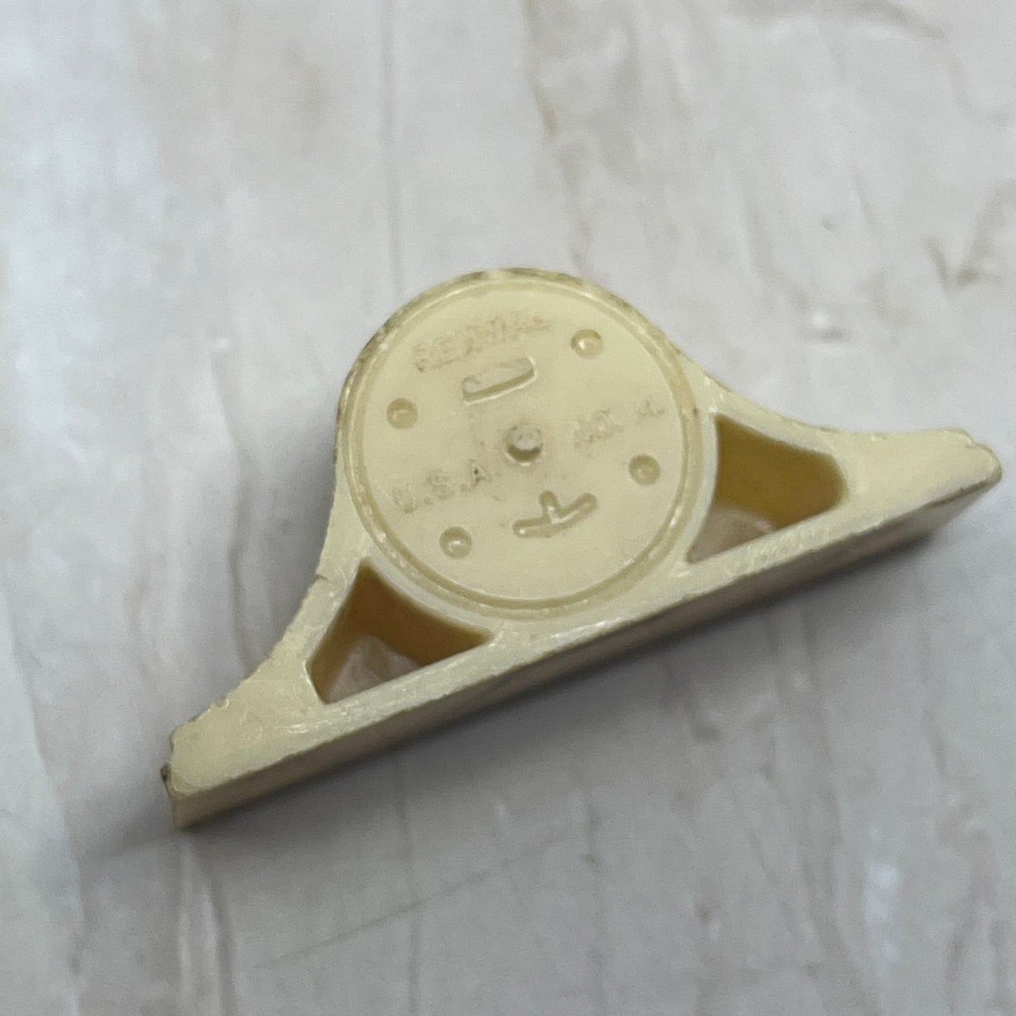 Vintage Renewal White Celluloid Mantle Clock for Dollhouse Miniature SB8
