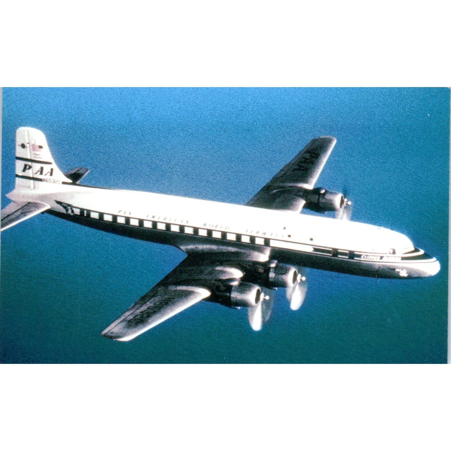 Pan American Airways DC-4 Vintage Postcard PC18