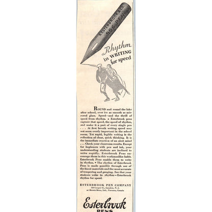 R. Esterbrook & Co 556 Pen 1930s Instructor Magazine Advertisement AE4-I1