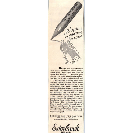 R. Esterbrook & Co 556 Pen 1930s Instructor Magazine Advertisement AE4-I1