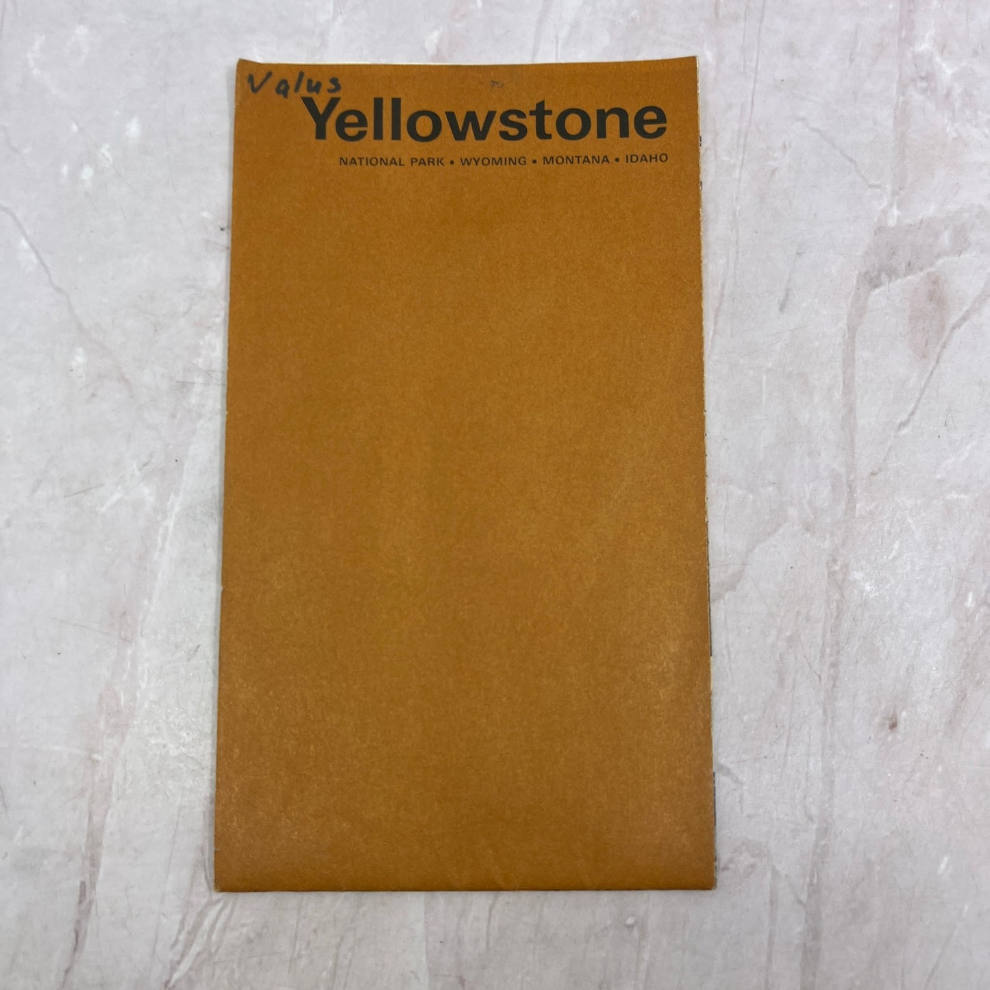 1971 Yellowstone National Park Wyoming Montana Idaho Fold Out Travel Map TA9-E2