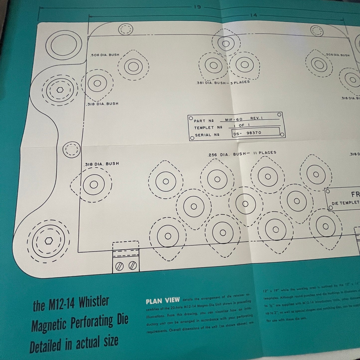 1960 Whistler Magnetic Perforating Dies Dies SB Whistler & Son Dies Brochure J18